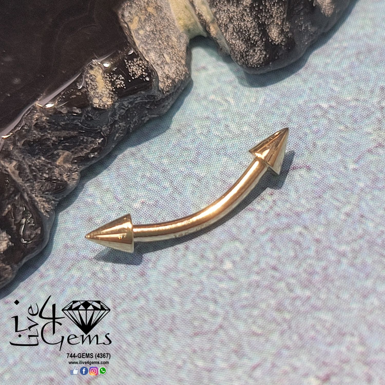 14kt Arrow Daith/Rook Jewelry