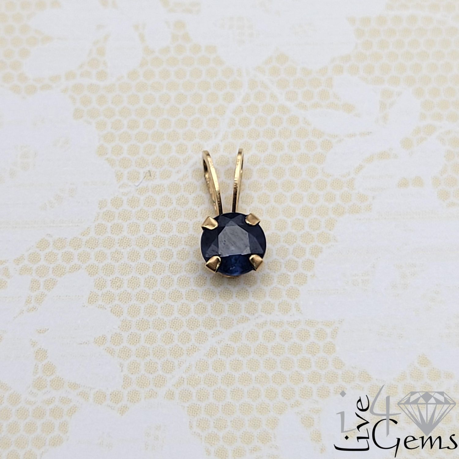14kt Blue Sapphire .40ct Pendant