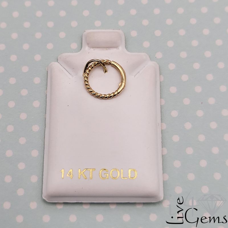 14kt Twist Hoop Earring