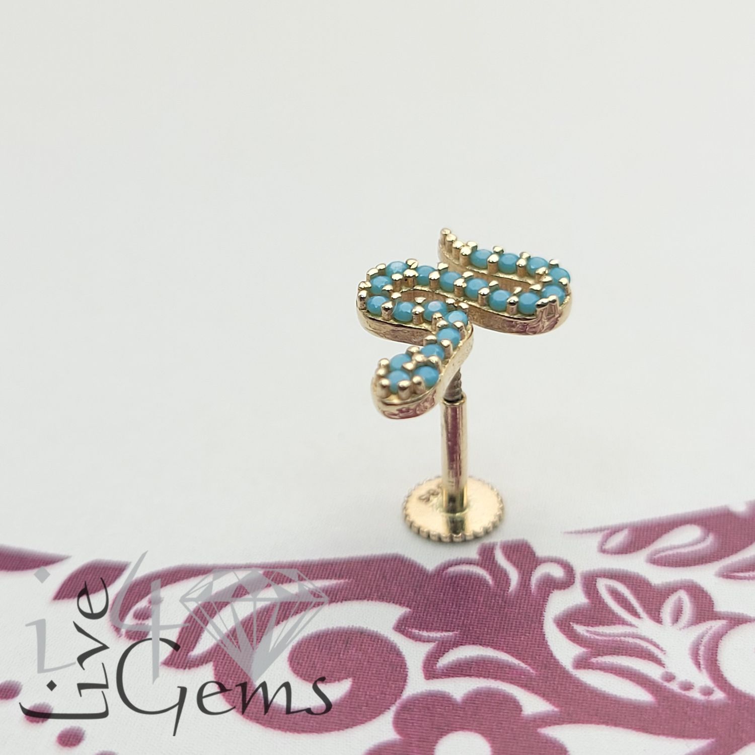 14kt Snake Helix Piercing