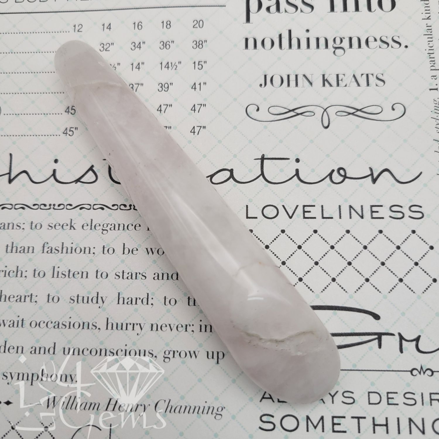 Clear Quartz Gua Sha Massage Tool Flat