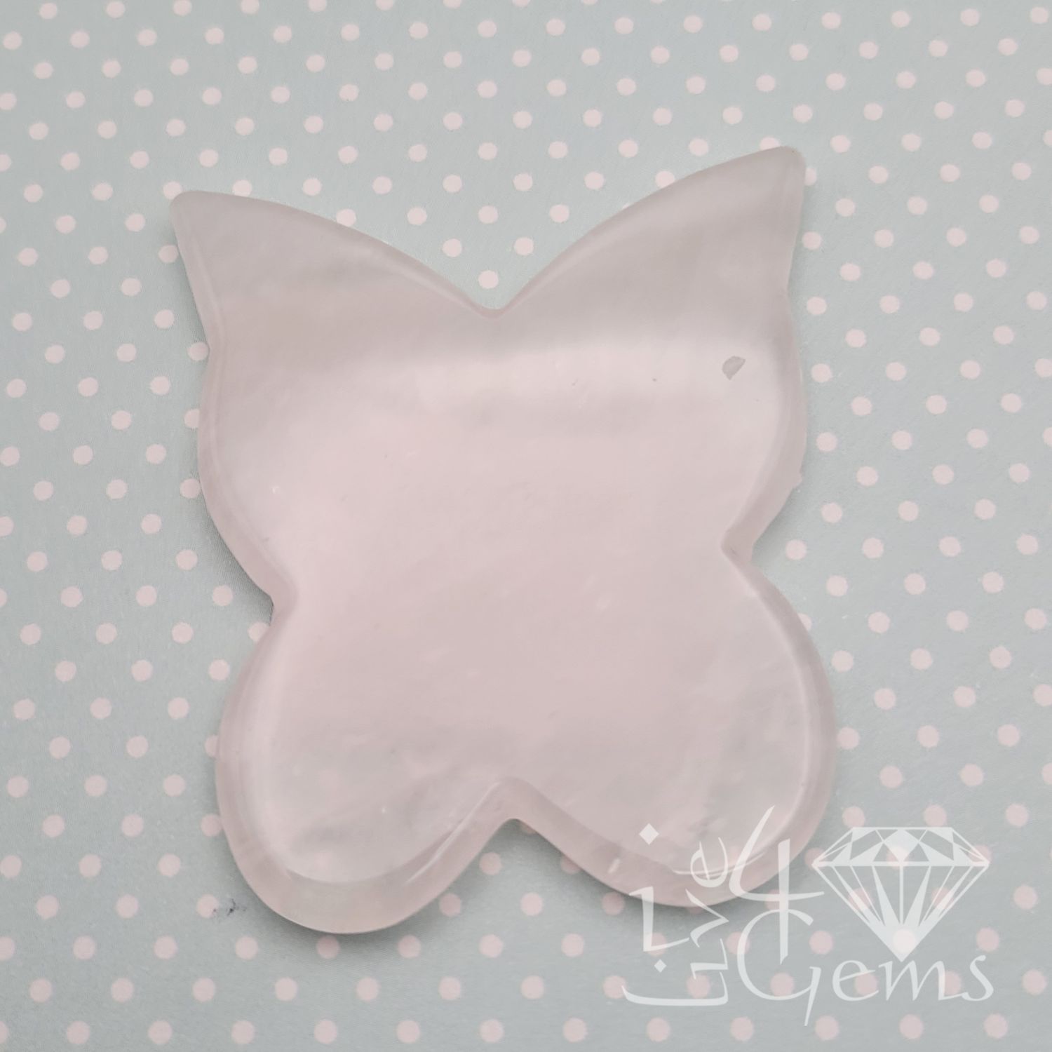Gua Sha Rose Quartz Butterfly