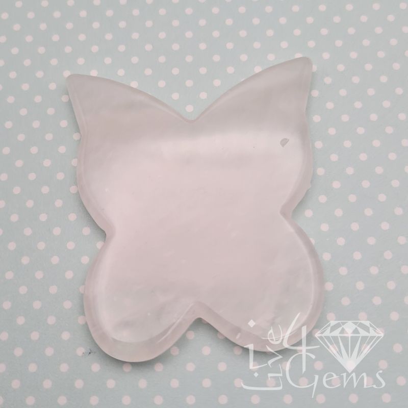 Gua Sha Rose Quartz Butterfly