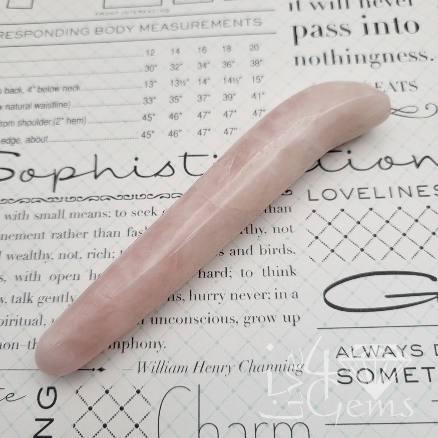 Rose Quartz Gua Sha Massage Tool Curved