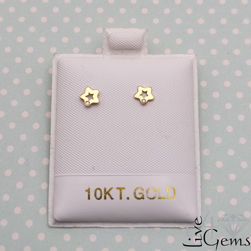 10kt Small Star Stud