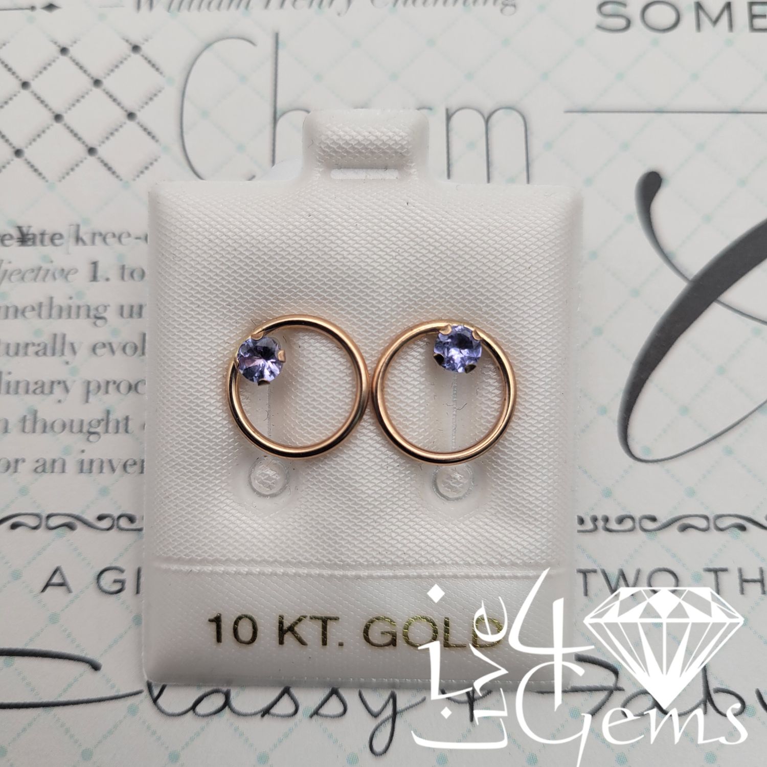 10kt Tanzanite 4mm Circle