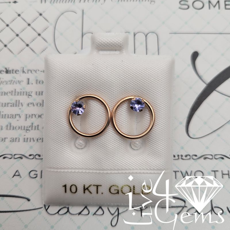 10kt Tanzanite 4mm Circle