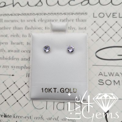 10kt Tanzanite 0.60ct 4mm Stud