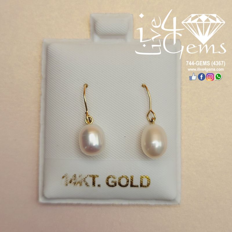 14kt Freshwater Pearl Hanging Earring