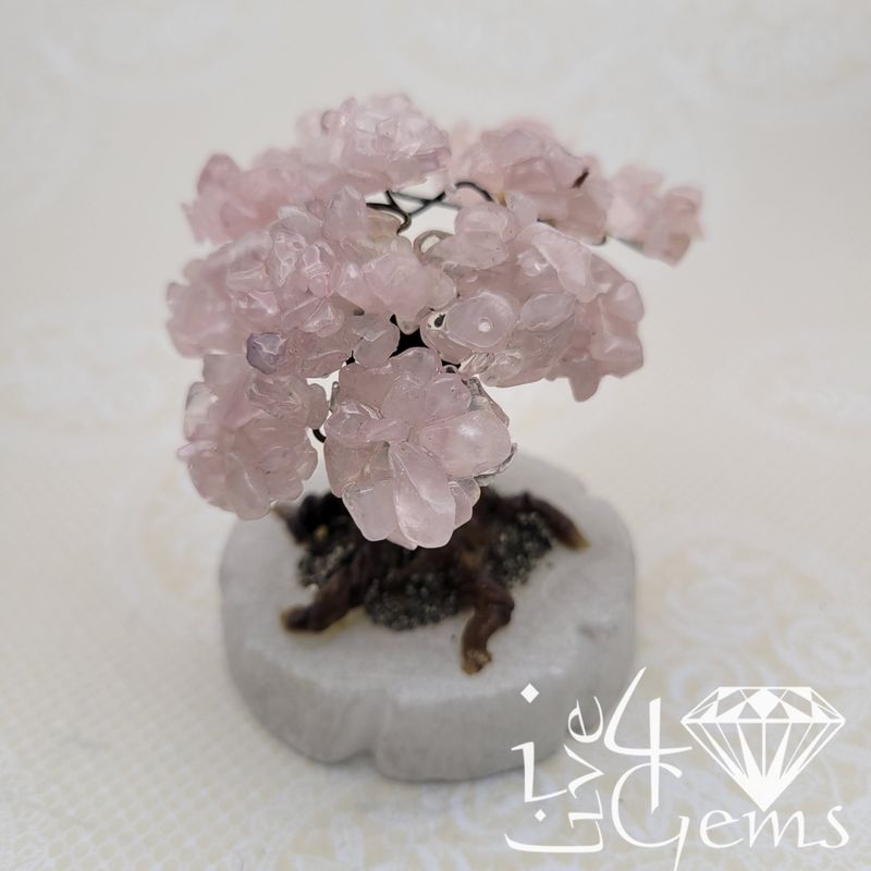 Gemstone Bonsai Tree Rose Quartz