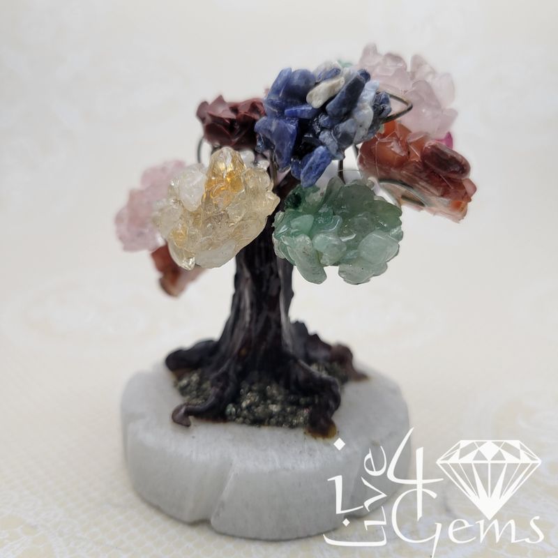 Gemstone Bonsai Tree Mixed Gemstones Small