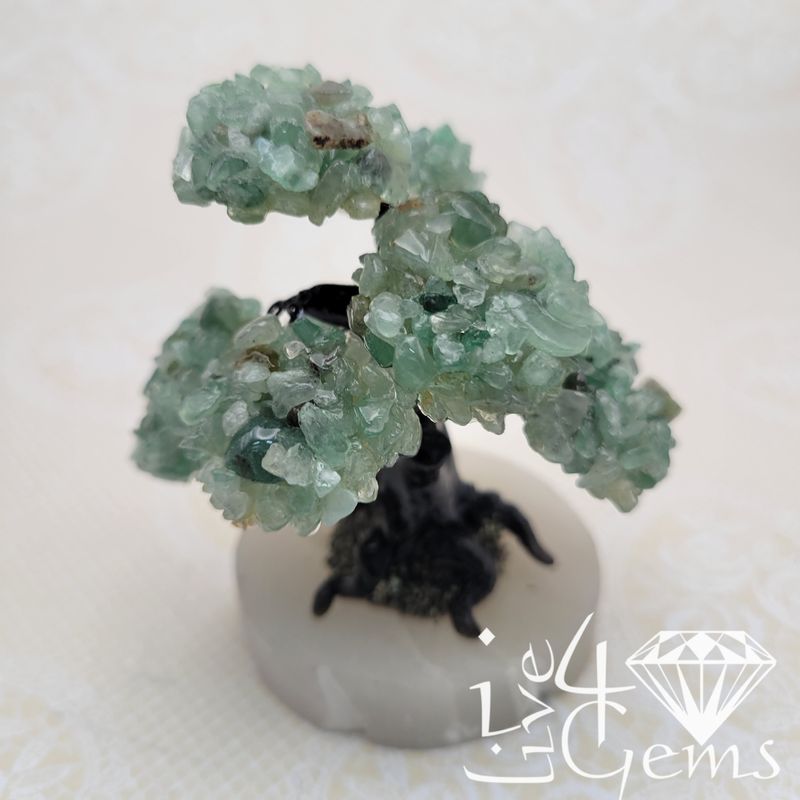 Gemstone Bonsai Tree Aventurine w Pyrite