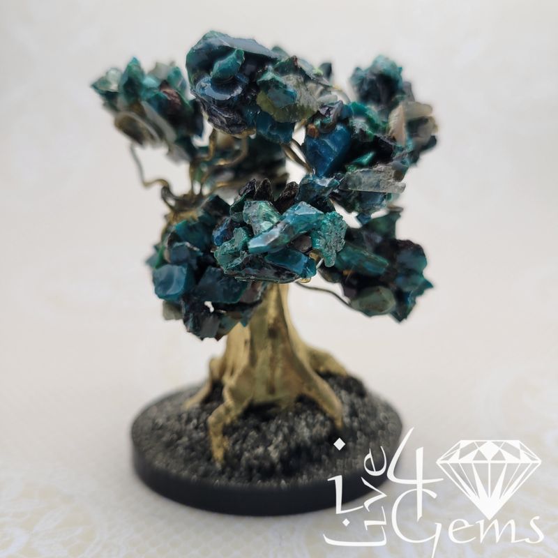 Gemstone Bonsai Tree  Chrysocolla Small