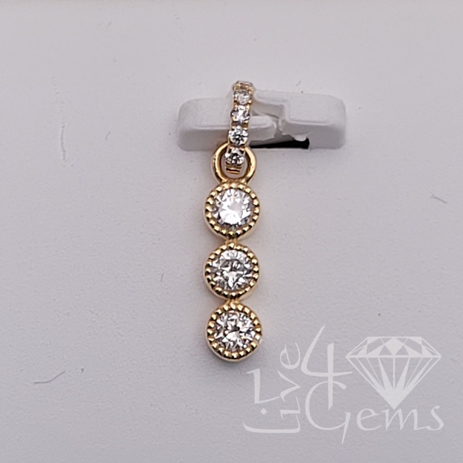 14kty 1/6ctw Dia Eternity Pendant