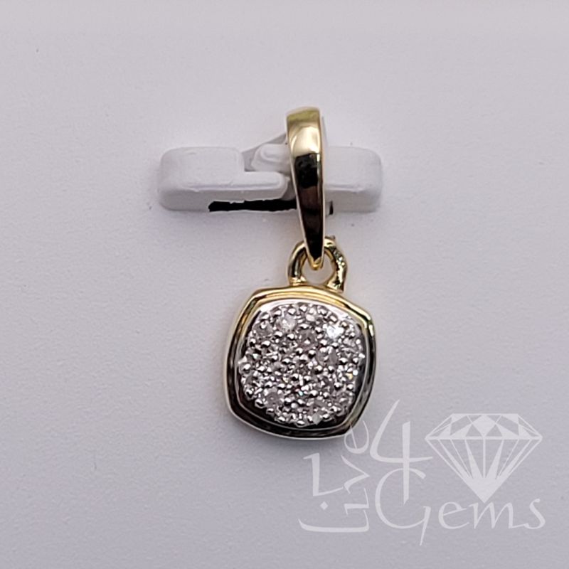 10kty 1/20ctw Dia Cushion Cut Pendant