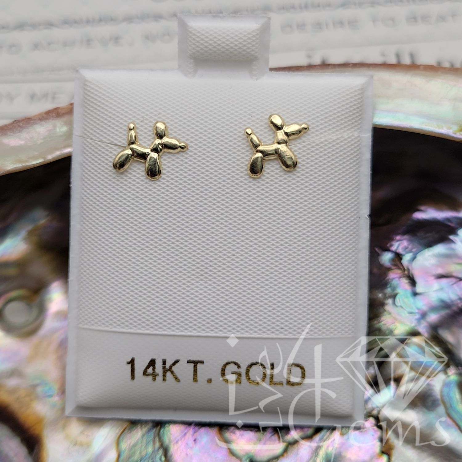 14kty Balloon Dog Stud