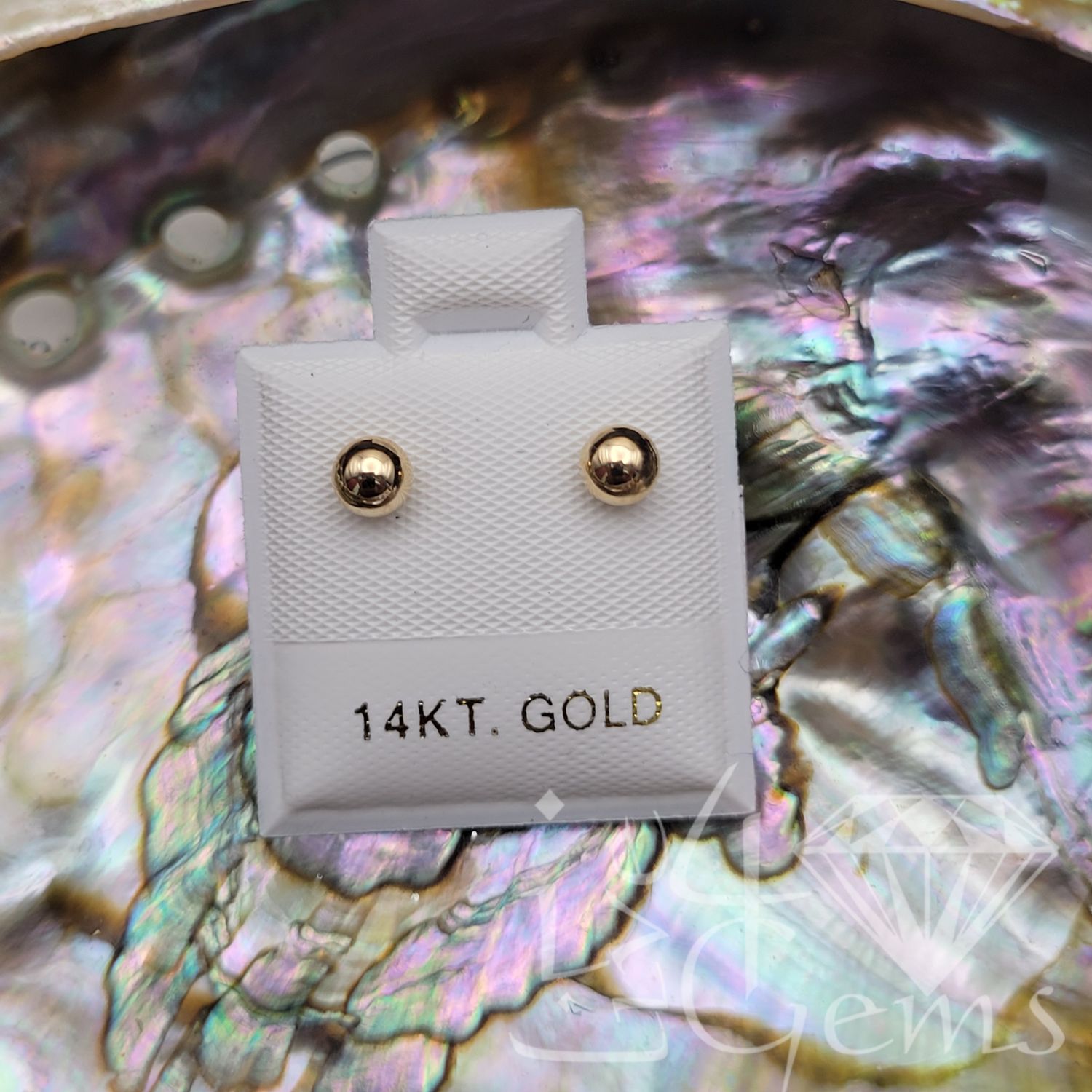 14kt 4mm Gold Ball Stud