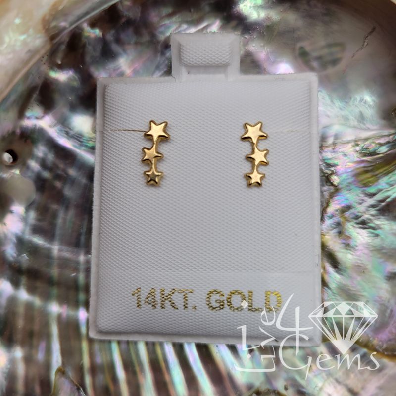 14kt Shooting Star Earring