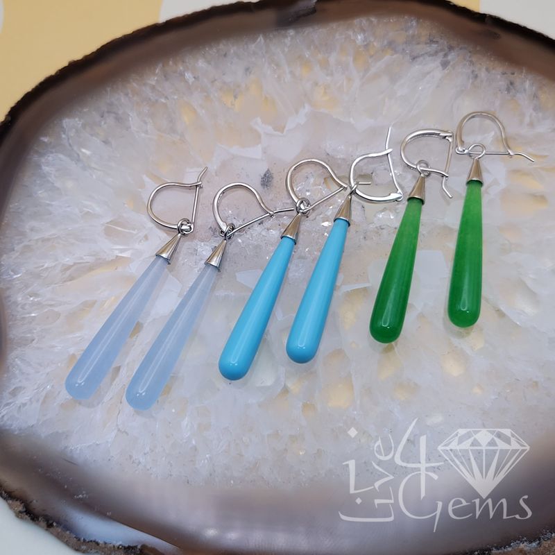 Silver Tear Drop Hang/Earring