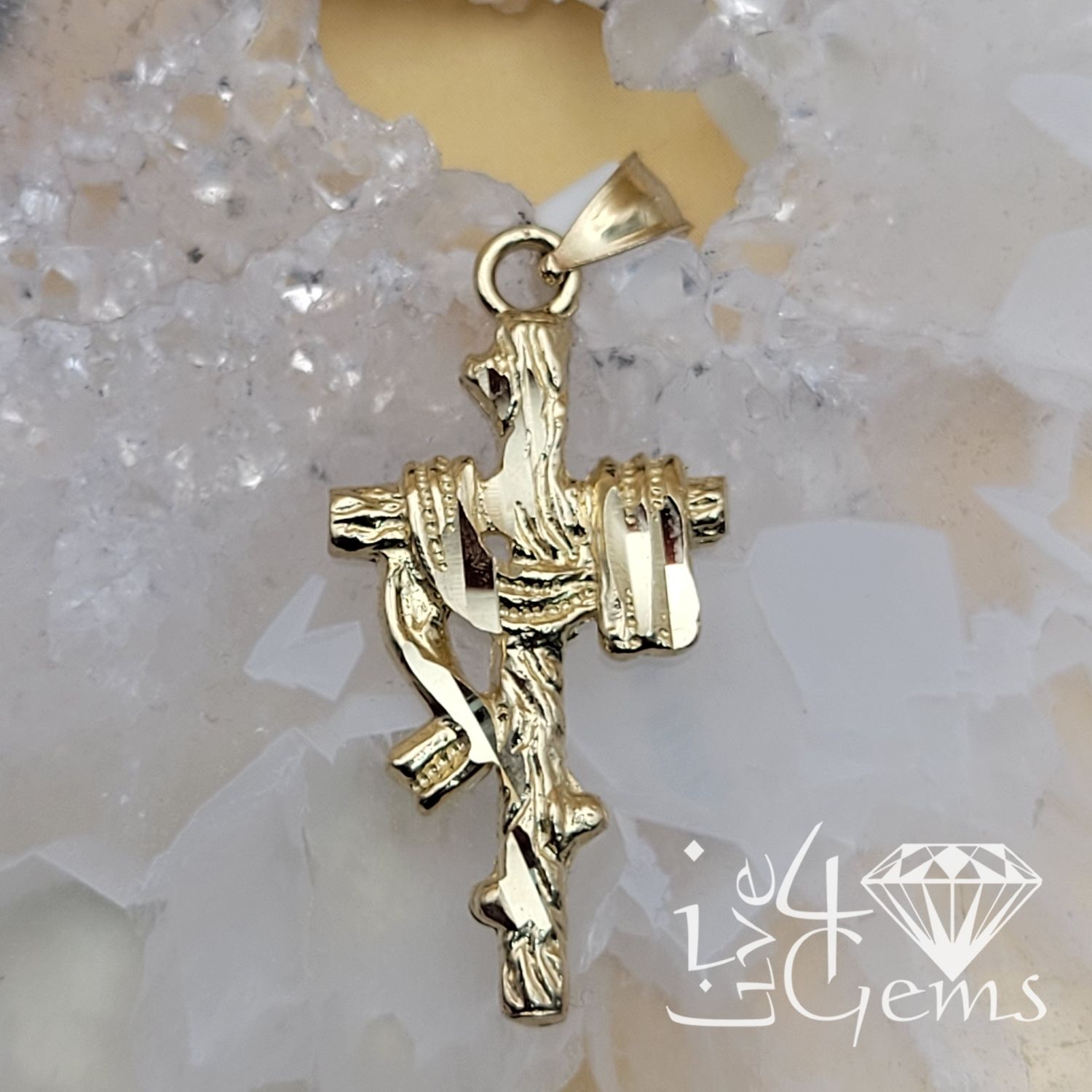 10kty Crucifix w Robe Pendant