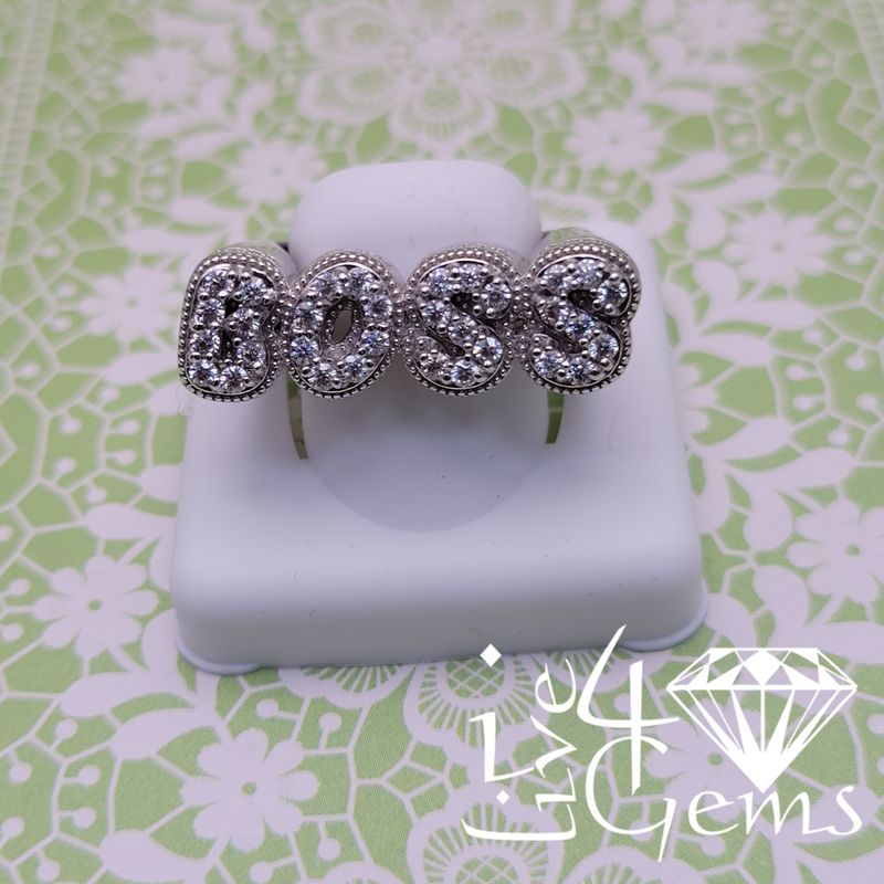 Silver Moissanite Boss Ring 1.49ctw