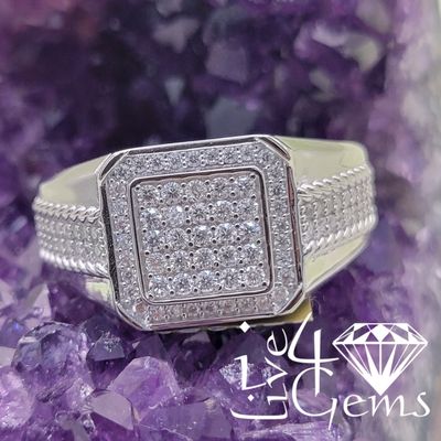 Moissanite Fashion Ring Men