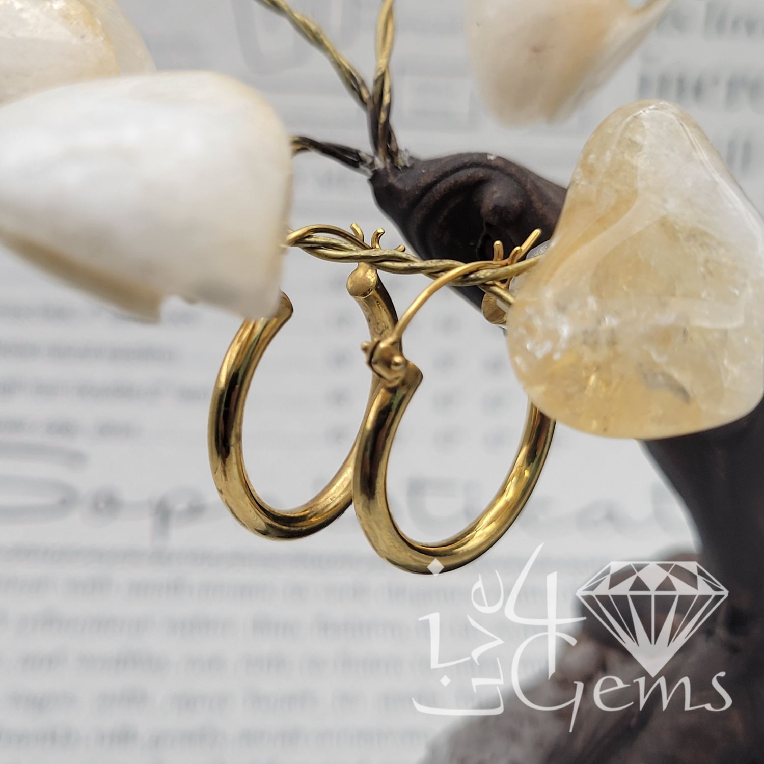 10kt Solid Gold Medium Hoop