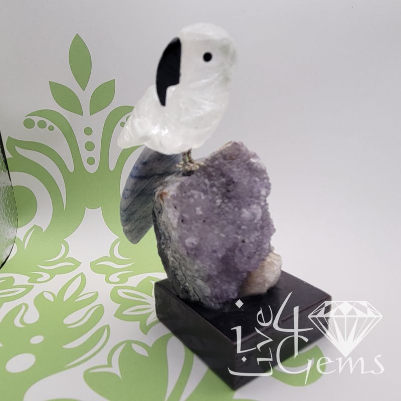 Medium Gemstone Bird Carving Style 2