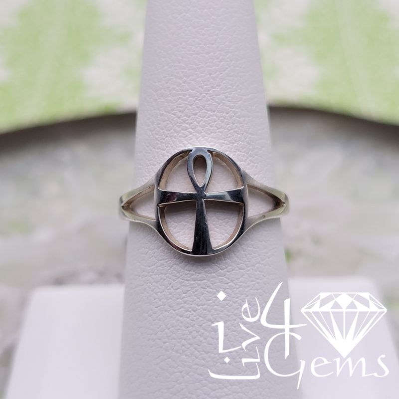 Silver Circle with Ankh Ring