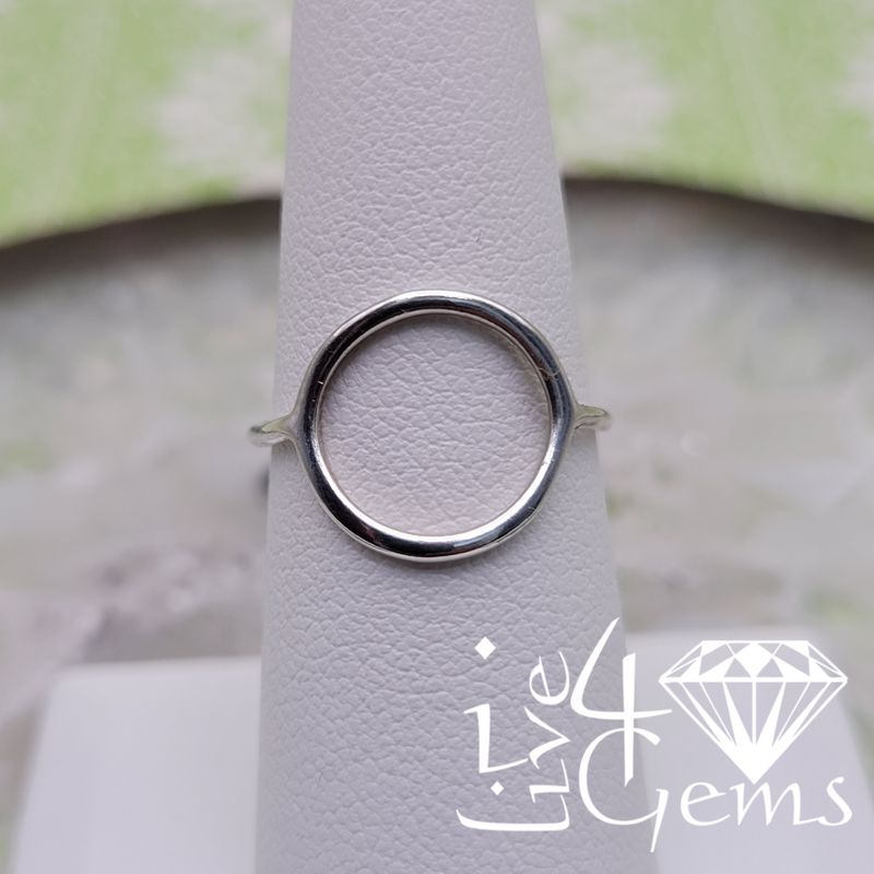 Silver Plain Circle Ring