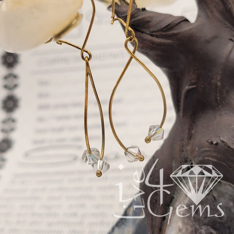 10kt Gold Twist Hanging Earring