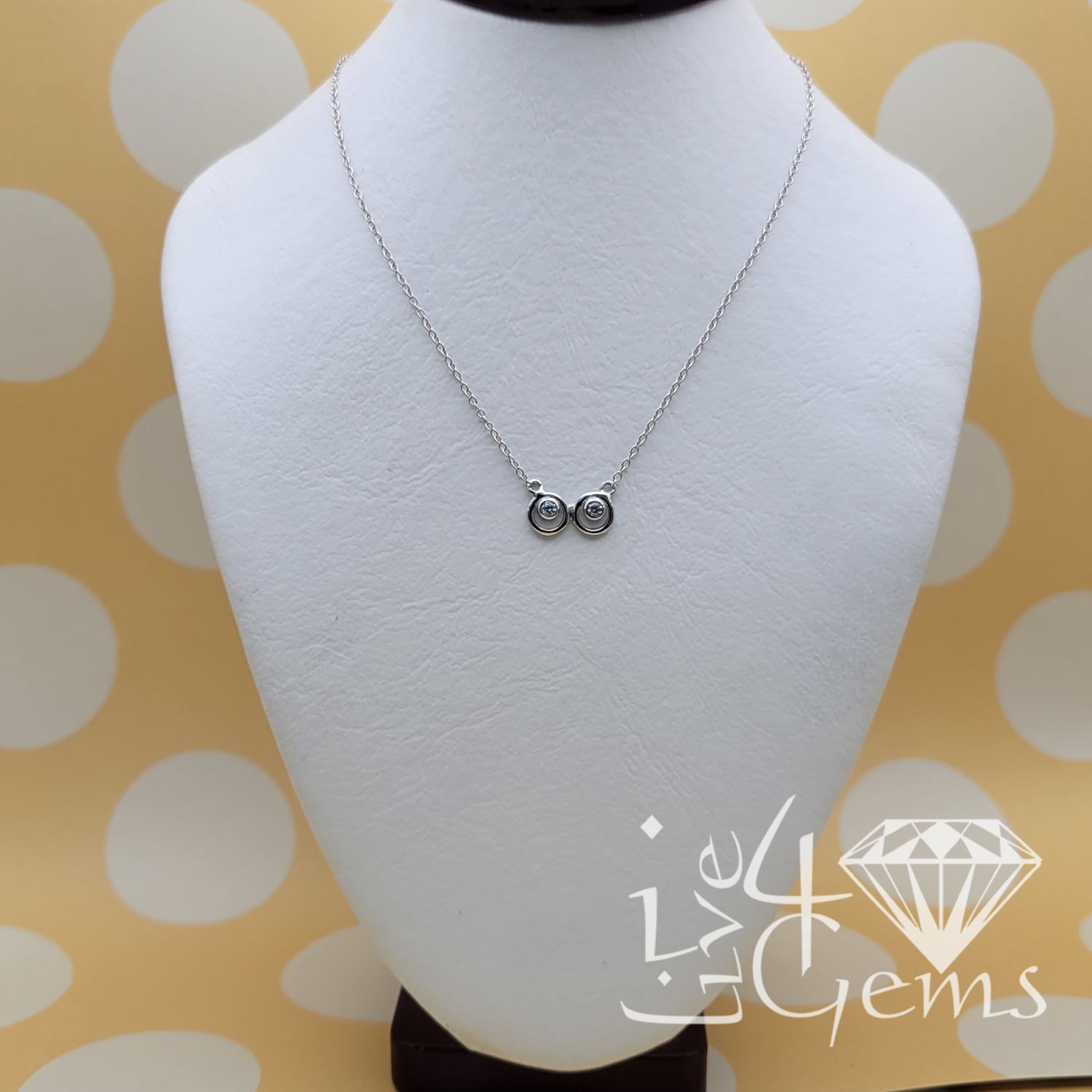 Silver Infinity Cz Pendant w Chain