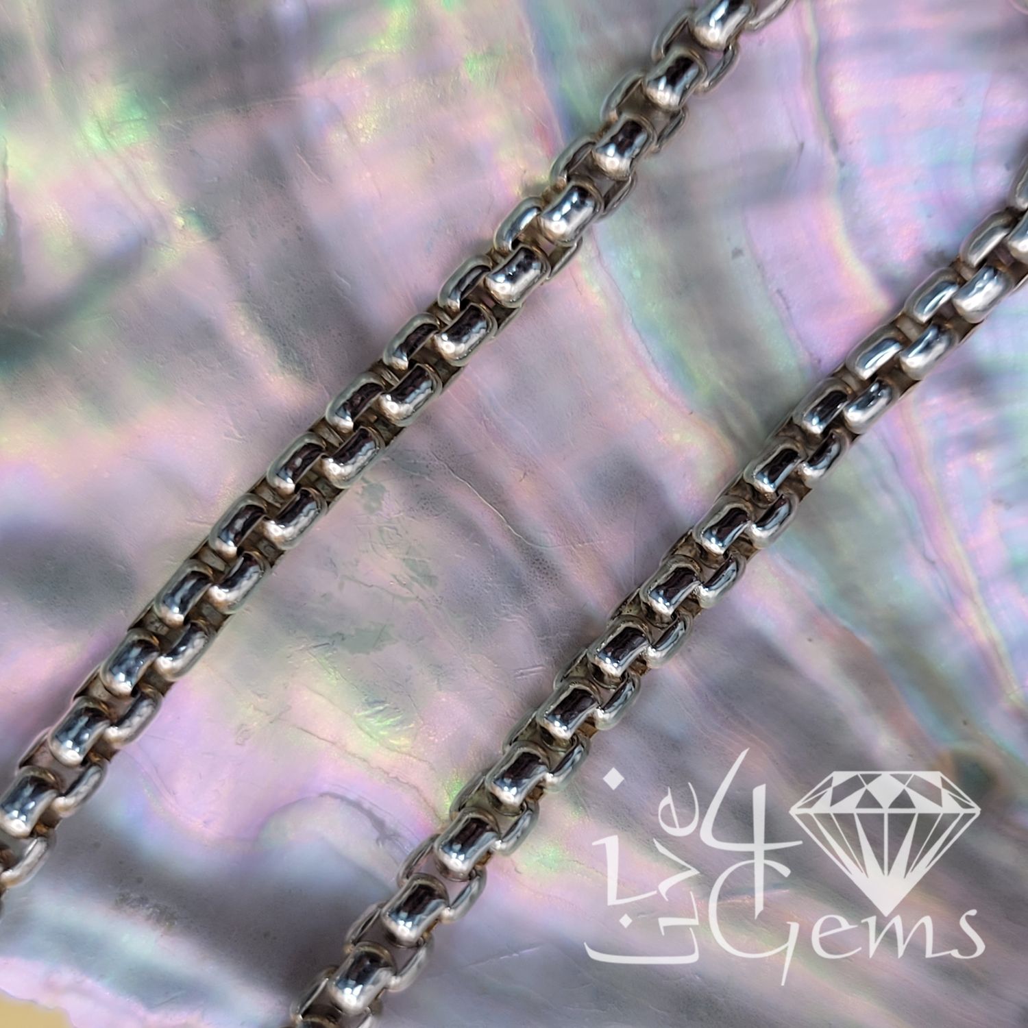 Silver 20&quot; Mirror Link Chain