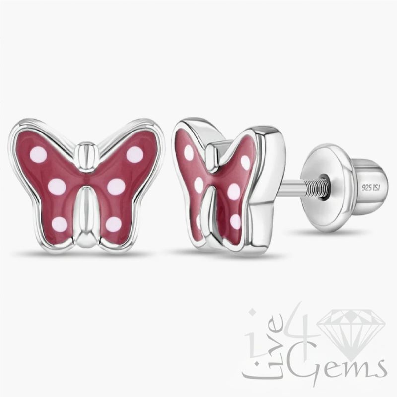 Silver Butterfly Screwback