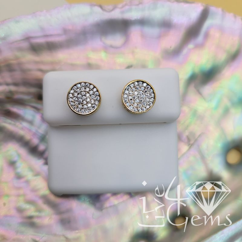 Silver GP Cz Cluster Stud Screwback