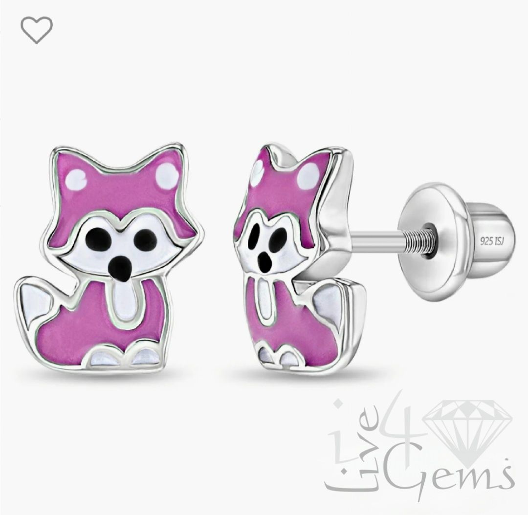 Silver Pink Fox Screwback