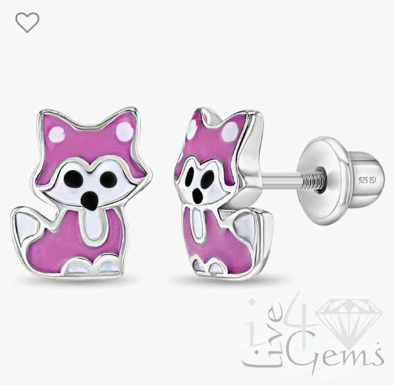Silver Pink Fox Screwback
