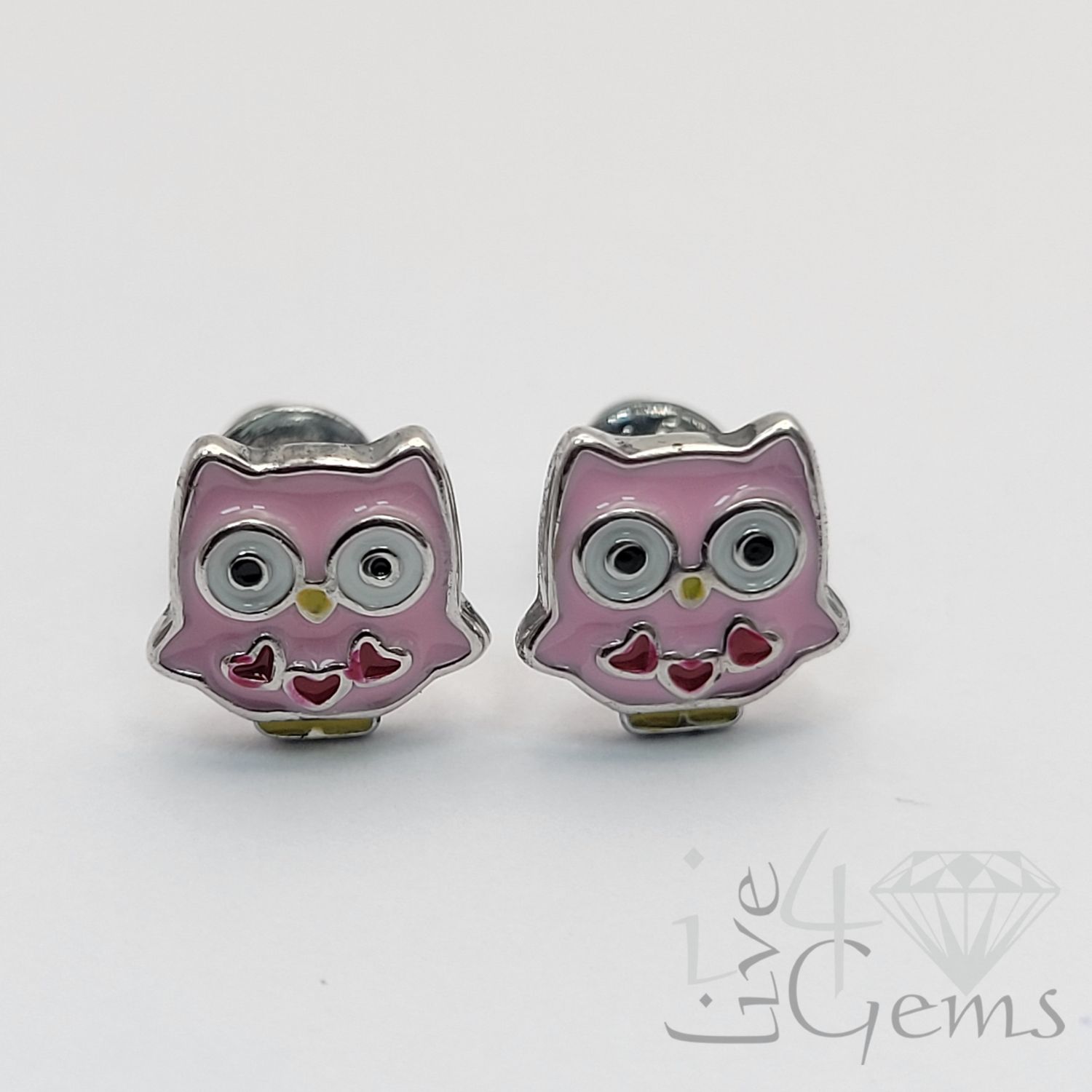 Silver Pink Owl Screwback