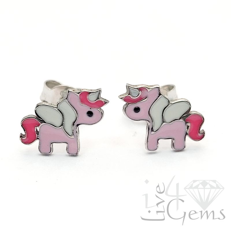 Silver Unicorn Screwback