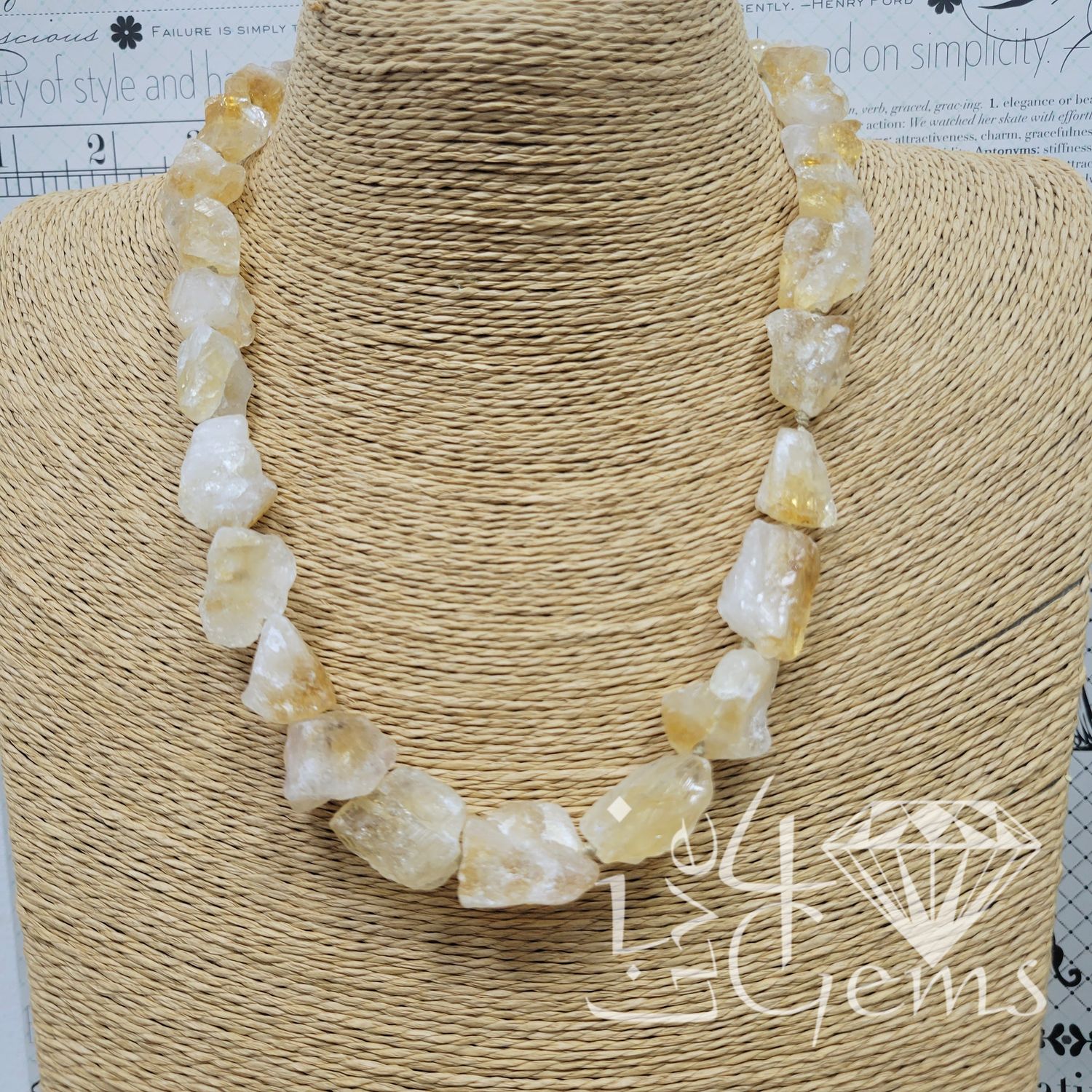 Natural Citrine Single Strand Necklace