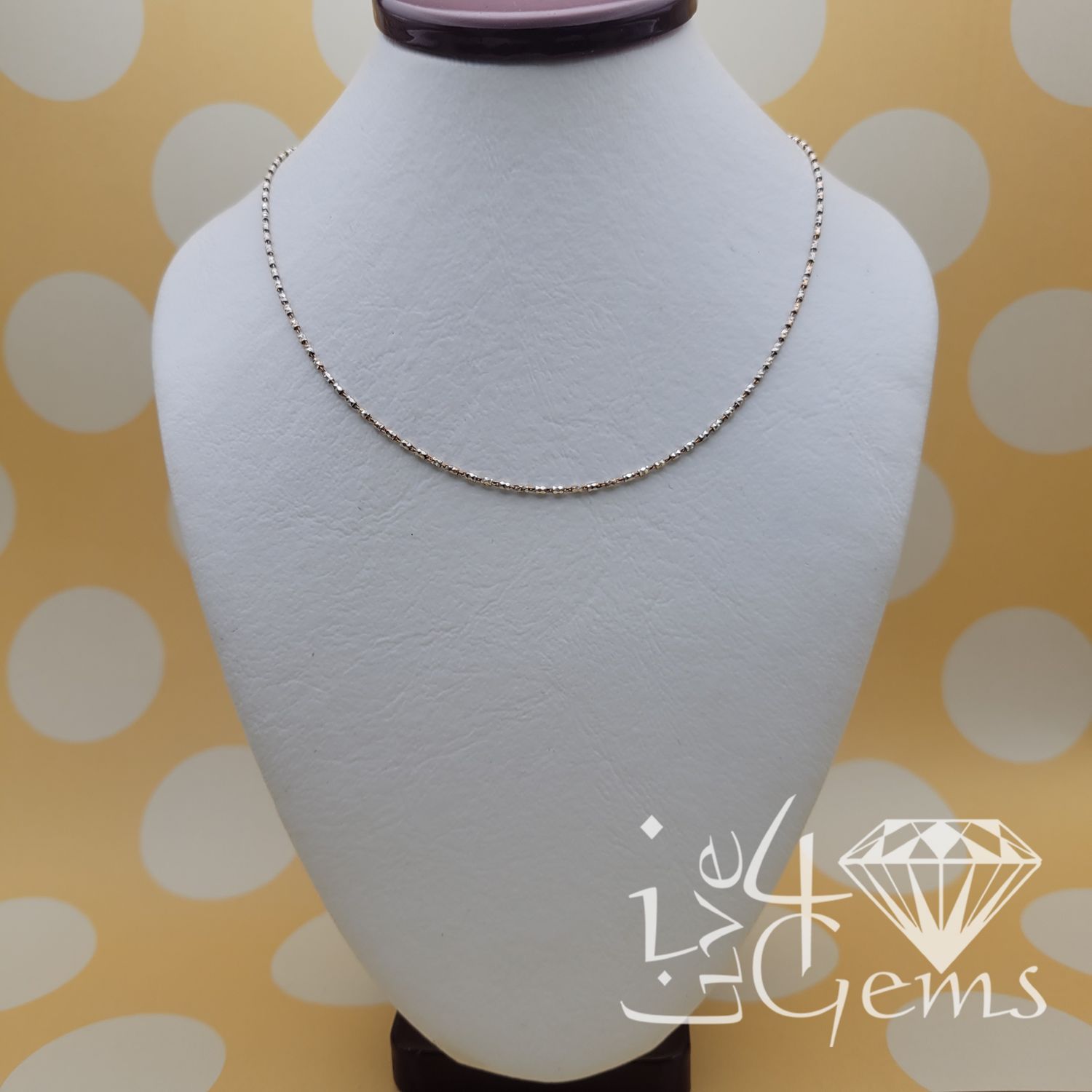 10kt 16&quot; Rose Gold Two Tone Chain