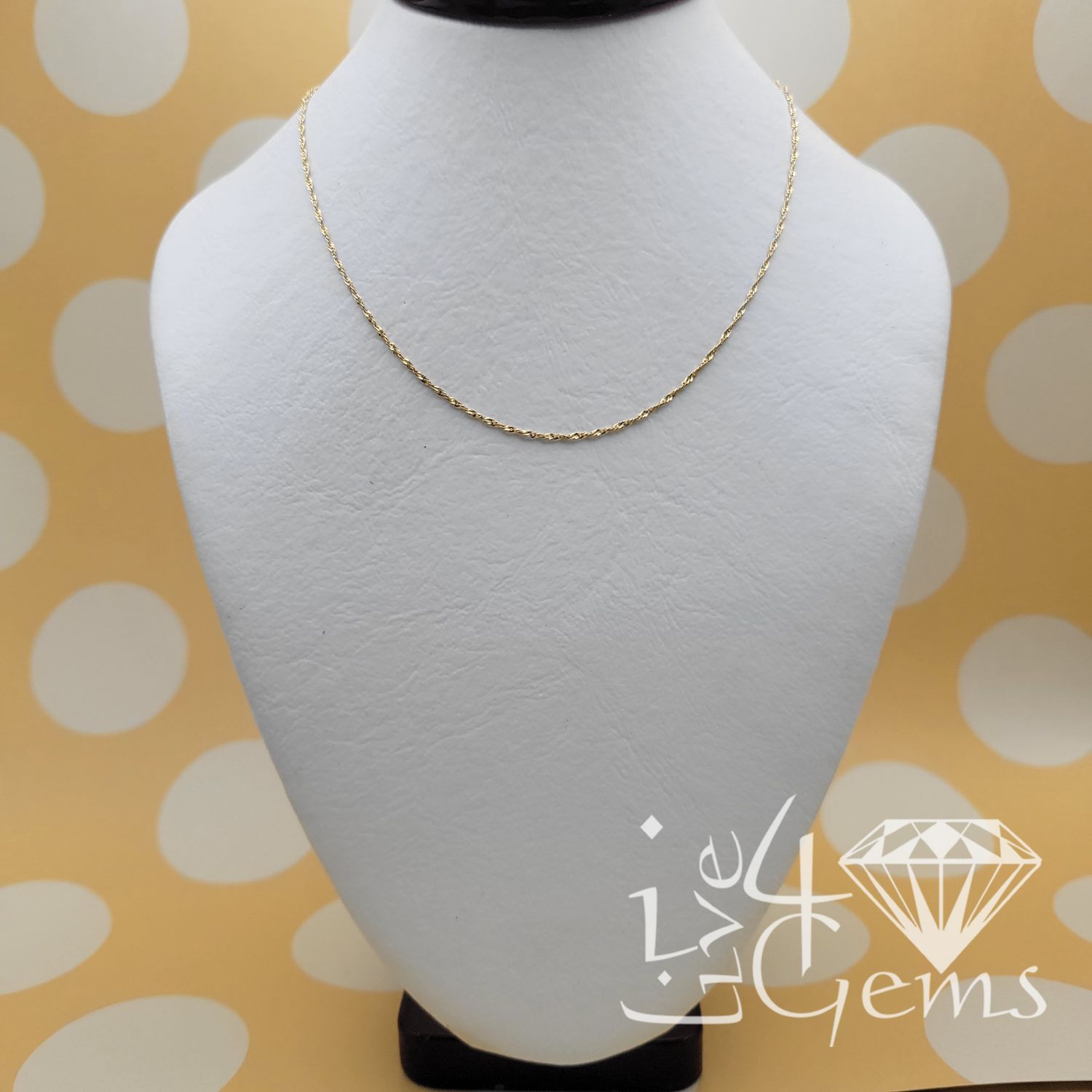 10kt 16&quot; Singapore Link Chain