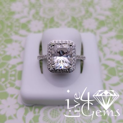 Moissanite Silver Engagment/Promise Ring
