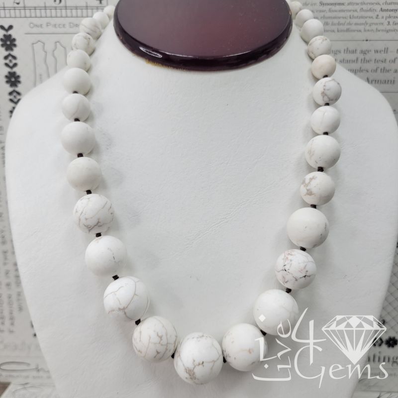 Graduated Matte Round White Magnesite L19&quot; 1.5&quot;Extend