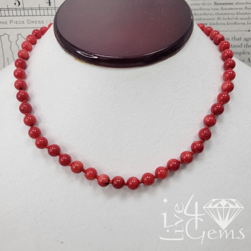 Hand-Knotted Red Coral Choker