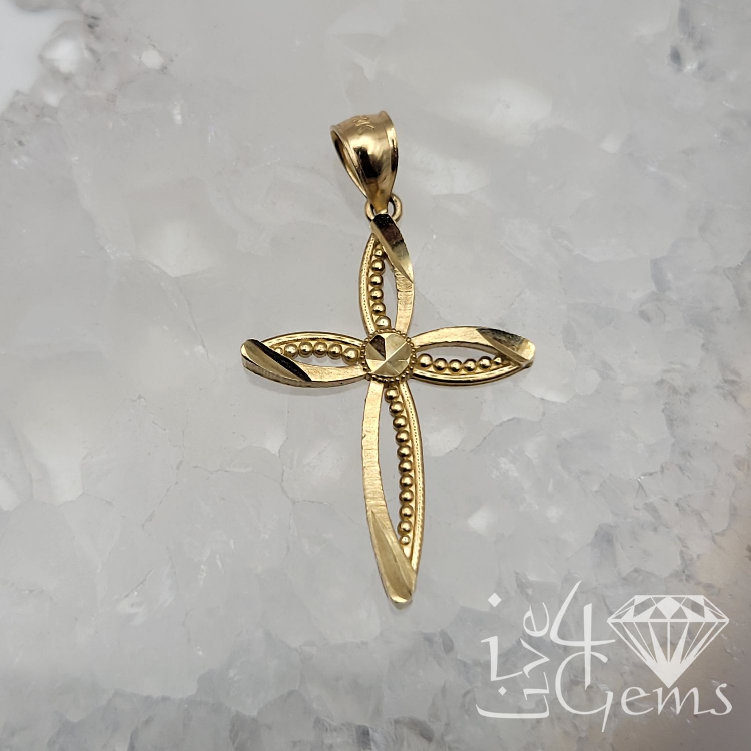 10kt Gold Vintage Cross Pendant