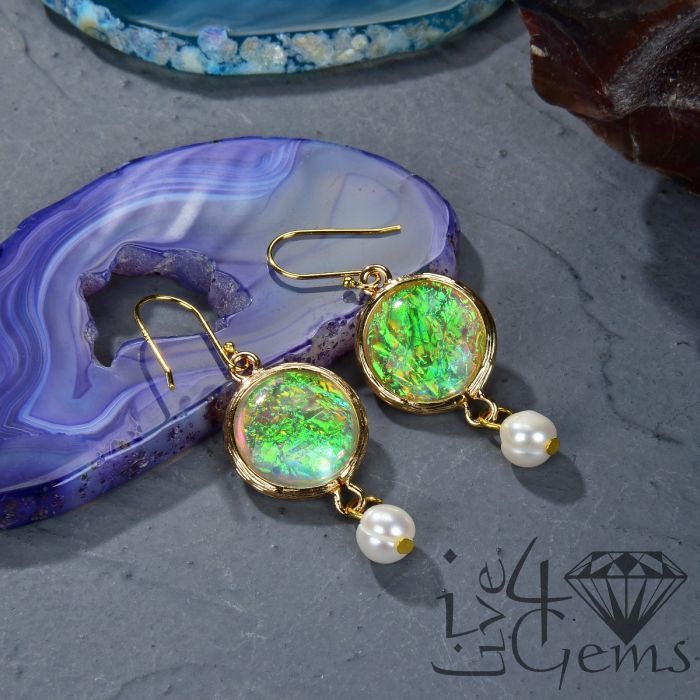Kyocera Opal Pearl Gemstone Earring