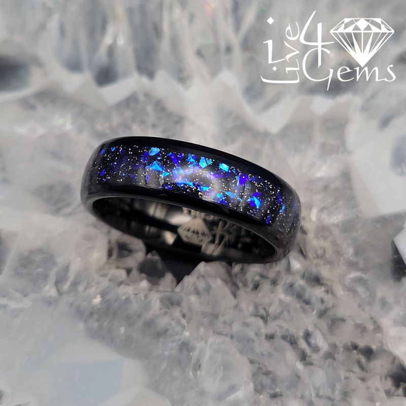 Tungsten Carbide 6mm Black Nebula Band 