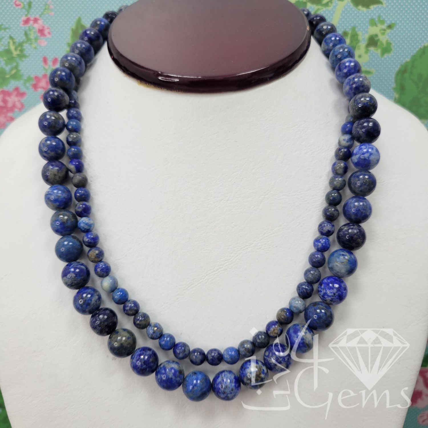 17.5&quot; Lapis Lazuli Double Strand Short Necklace