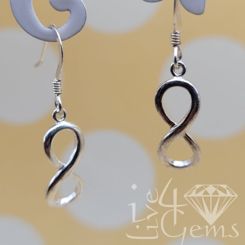 Silver Infinity Hanging Earring